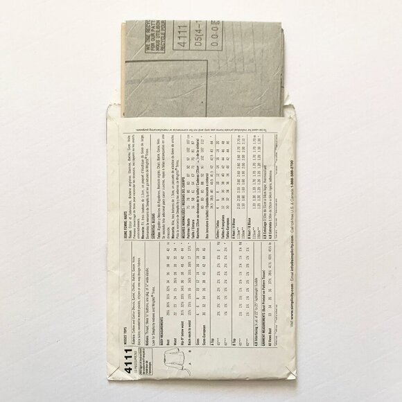 Simplicity Built By Wendy Shirt Blouse Sewing Pattern 4111 Size D5 4-12 Uncut - Picture 4 of 4